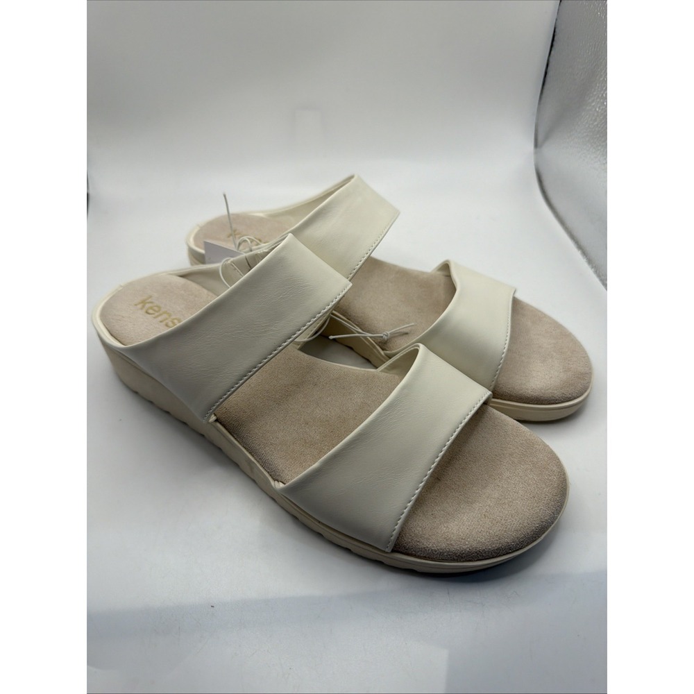 Kensie Women's Endy Comfort Slide Sandals Beige Size 6. New